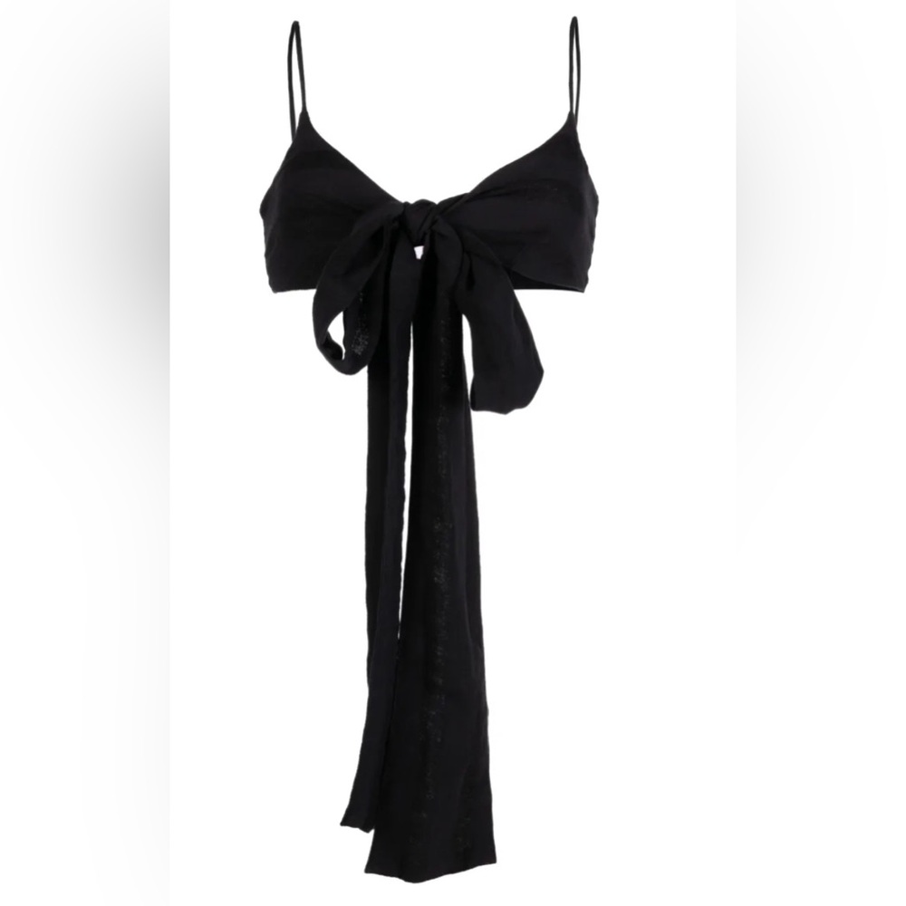 Solid & Striped Bow detail crop top